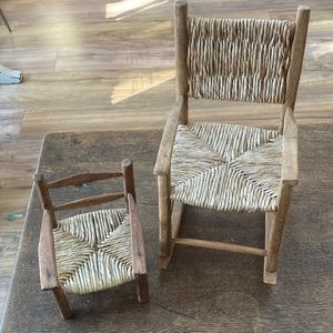 Doll/Bear Furniture 2 Chairs Vintage Homemade